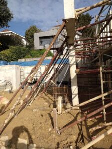 Réfection d'un garage double en bordure de route