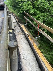 Renforcement sur des murs de soutènement en pierres