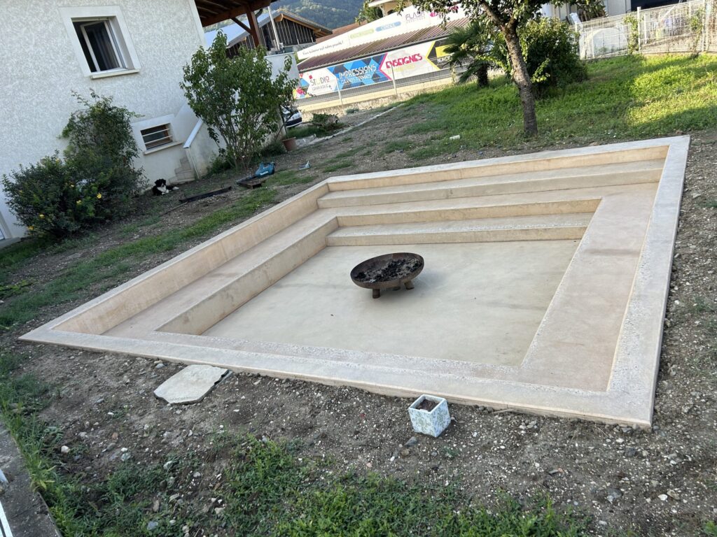 Création d'une terrasse enterrée