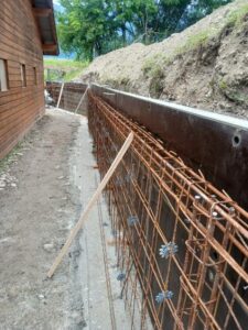 Création d'un mur de soutènement